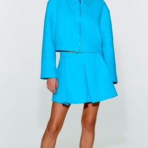 Zara Bright Blue Skirt XL Worn Once